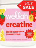 Wellah Creatine for Women 50 Servings, Strawberry Lemonade - Creatine