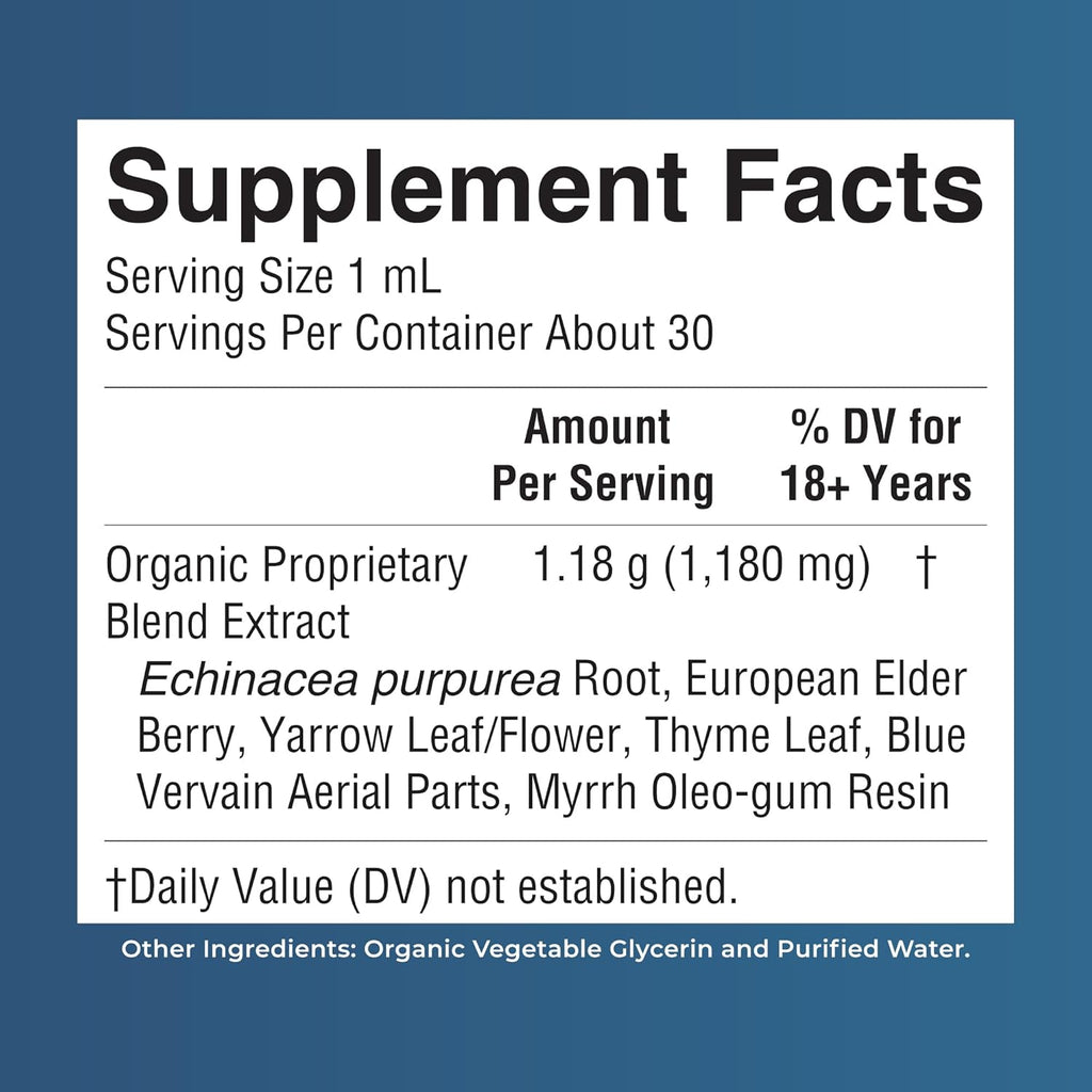 MaryRuth's Lymphatic Support Herbal Blend Liquid Drops - USDA Organic - Echinacea & Elderberry - Blue Vervain - Vegan - 30 Servings