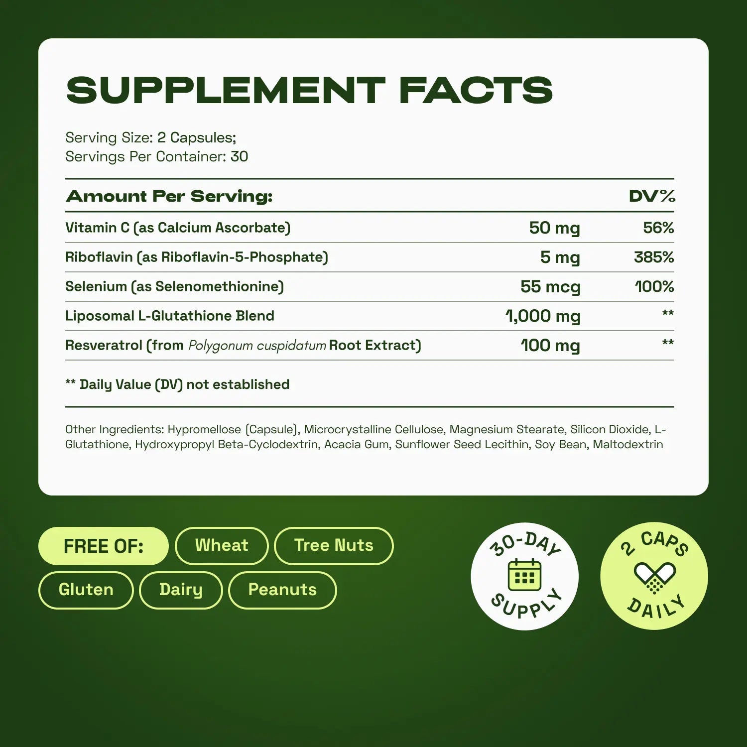 Cata-Kor Liposomal Glutathione Supplement – 1155 mg | Vitamin C | Riboflavin (B2) | Selenium | Resveratrol Complex – Supports Antioxidant Defense & Cellular Health – Vitamin Dietary Supplement