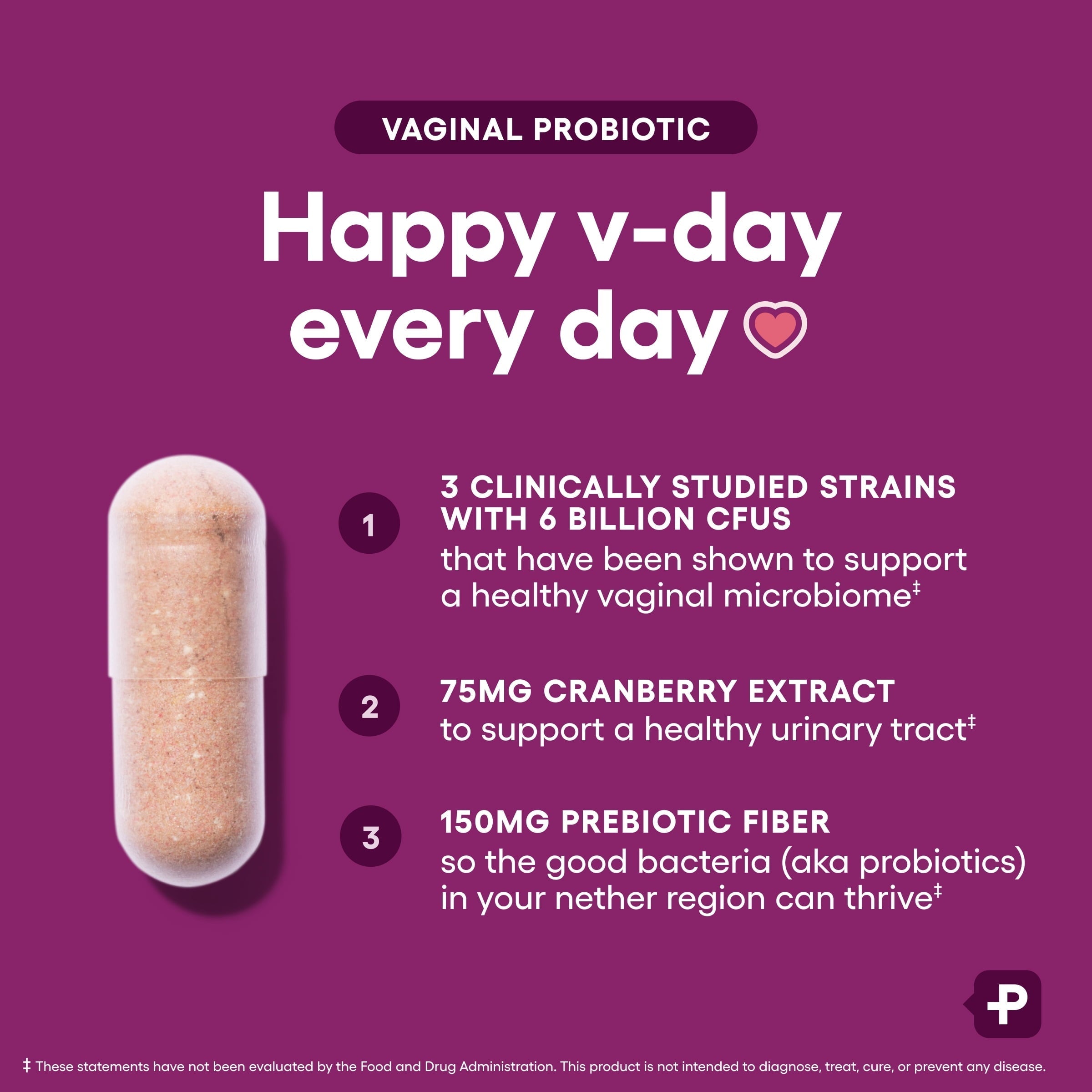 Physician's Choice Vaginal Probiotic for Women – 6B CFU, pH Balance, Odor Control, 30 count